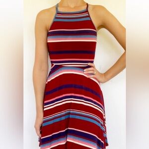 HOLLISTER MUST HAVE COLLECTION BACK CUTOUT A-LINE SKATER STYLE DRESS